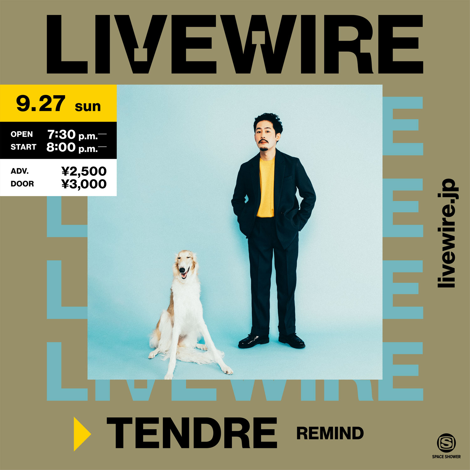 TENDREがスペースシャワー主催のオンライン・ライブハウス「LIVEWIRE」に登場！
