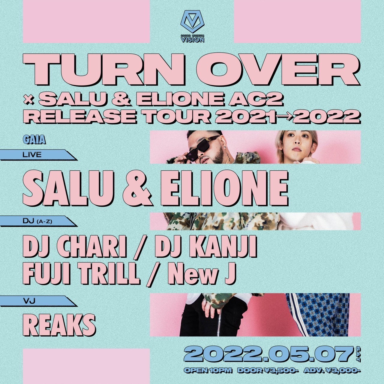 TURN OVER × SALU & ELIONE AC2 RELEASE TOUR 2021→2022