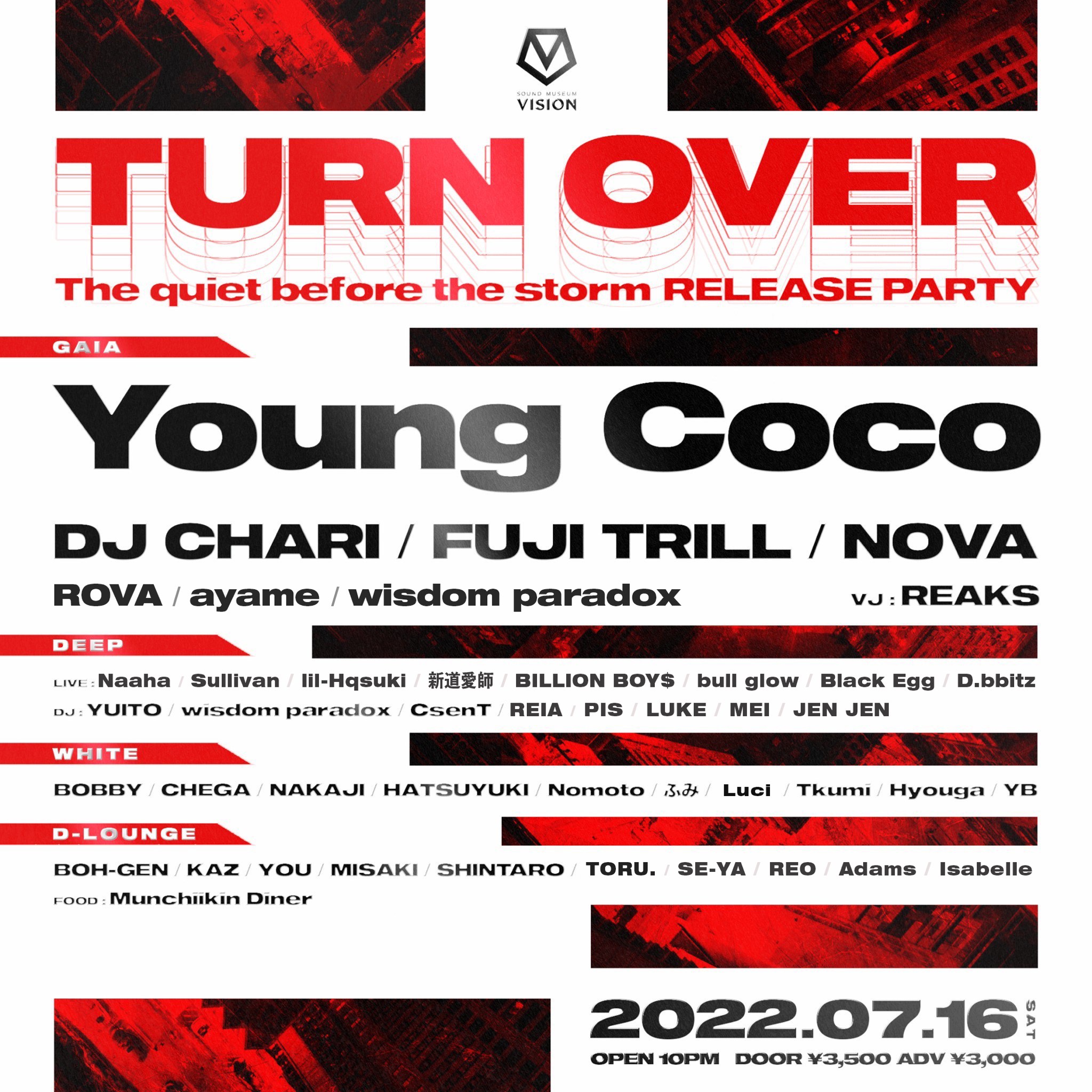 TURN OVER × Young Coco 「The quiet before the storm」RELEASE PARTY